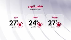 طقس الأحد 25 تشرين الأول 2026