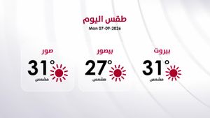 طقس الاثنين 7 أيلول 2026
